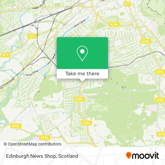 Edinburgh News Shop map