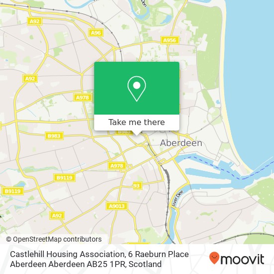 Castlehill Housing Association, 6 Raeburn Place Aberdeen Aberdeen AB25 1PR map