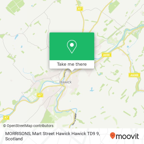 MORRISONS, Mart Street Hawick Hawick TD9 9 map