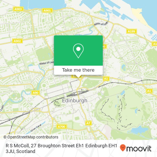 R S McColl, 27 Broughton Street Eh1 Edinburgh EH1 3JU map