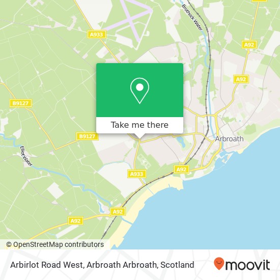 Arbirlot Road West, Arbroath Arbroath map