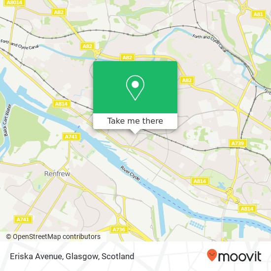 Eriska Avenue, Glasgow map