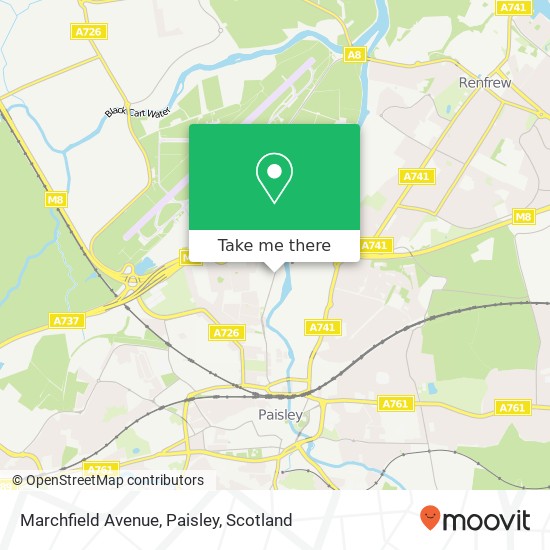 Marchfield Avenue, Paisley map