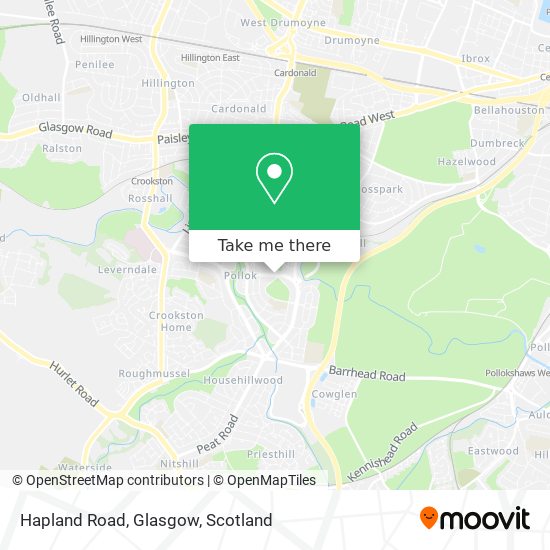 Hapland Road, Glasgow map