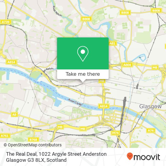 The Real Deal, 1022 Argyle Street Anderston Glasgow G3 8LX map