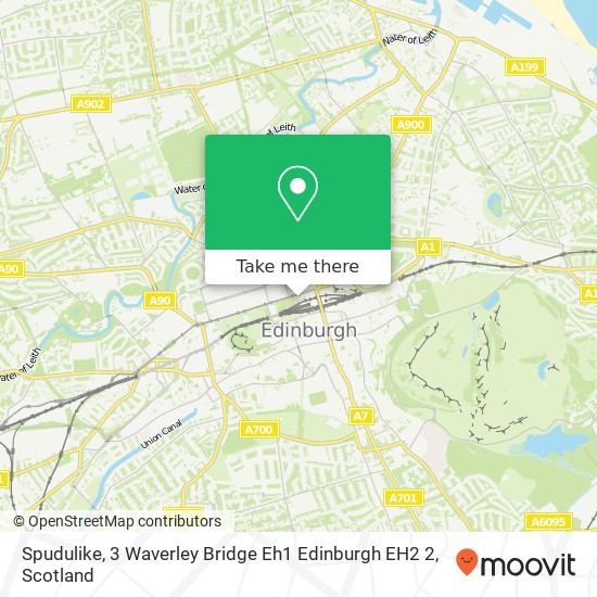 Spudulike, 3 Waverley Bridge Eh1 Edinburgh EH2 2 map