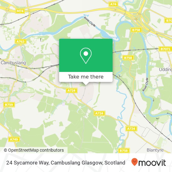 24 Sycamore Way, Cambuslang Glasgow map