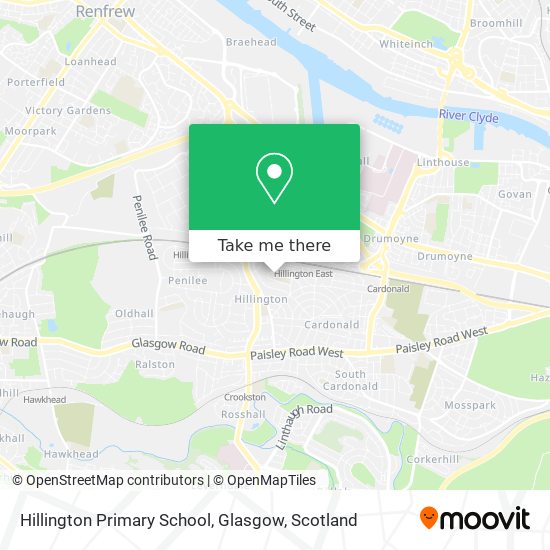 Hillington Primary School, Glasgow map