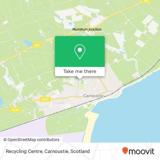 Recycling Centre, Carnoustie map