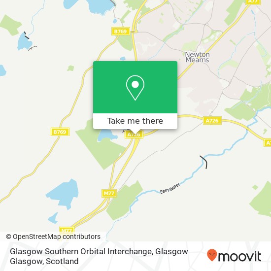 Glasgow Southern Orbital Interchange, Glasgow Glasgow map