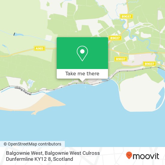 Balgownie West, Balgownie West Culross Dunfermline KY12 8 map