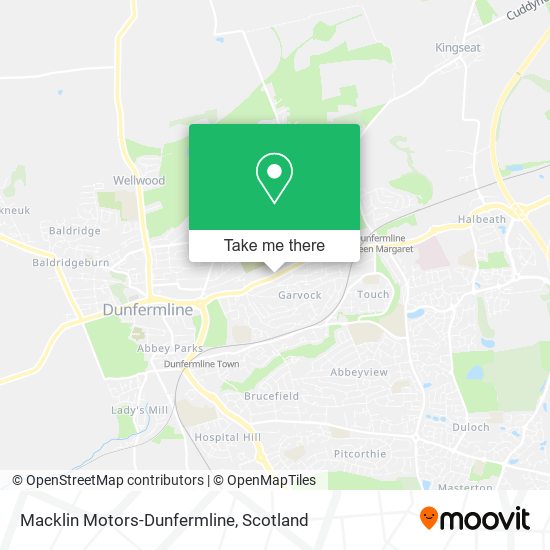 Macklin Motors-Dunfermline map