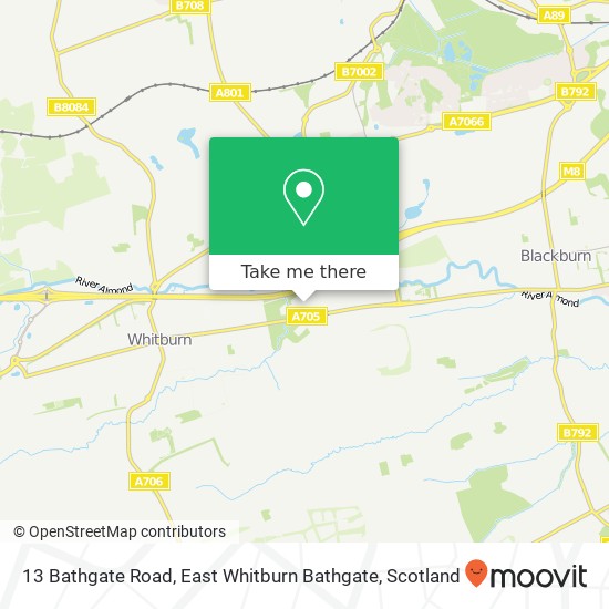 13 Bathgate Road, East Whitburn Bathgate map