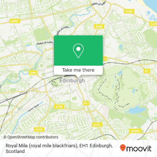 Royal Mile (royal mile blackfriars), EH1 Edinburgh map