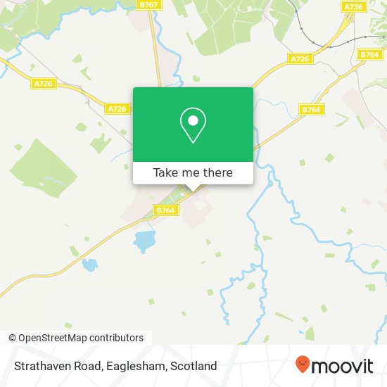 Strathaven Road, Eaglesham map