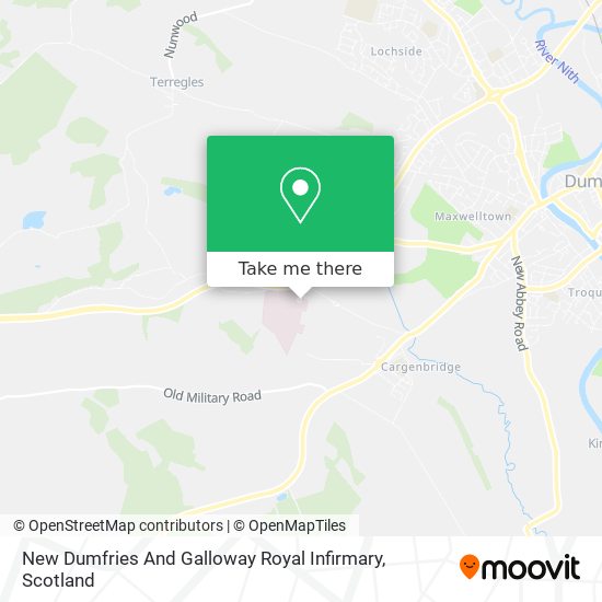 New Dumfries And Galloway Royal Infirmary map
