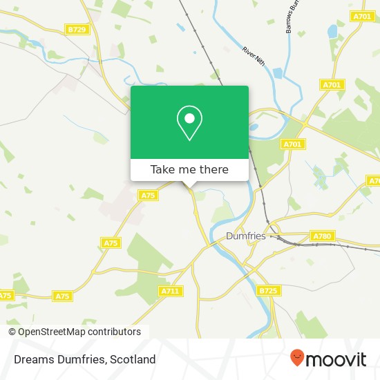 Dreams Dumfries map