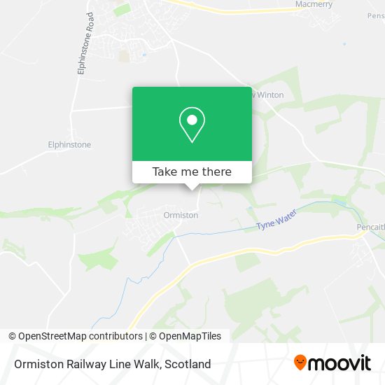 Ormiston Railway Line Walk map