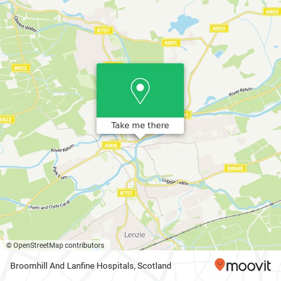 Broomhill And Lanfine Hospitals map