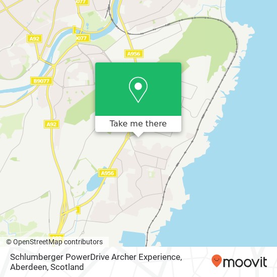 Schlumberger PowerDrive Archer Experience, Aberdeen map