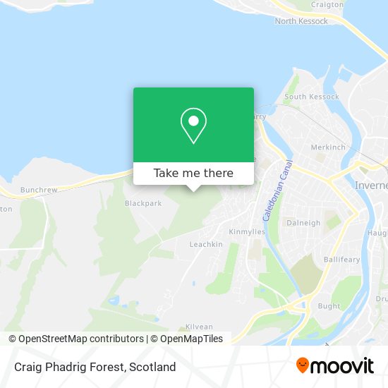Craig Phadrig Forest map