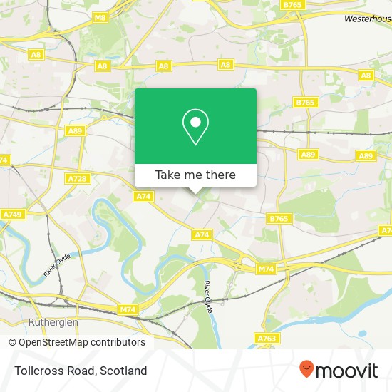 Tollcross Road map