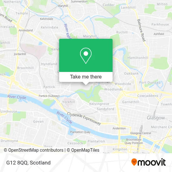 G12 Postcode Map How to Get to G12 8QQ in Glasgow by Bus or Train?