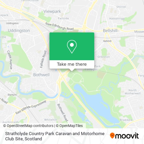 Strathclyde Country Park Caravan and Motorhome Club Site map