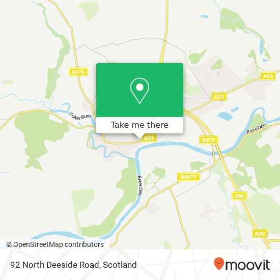 92 North Deeside Road map