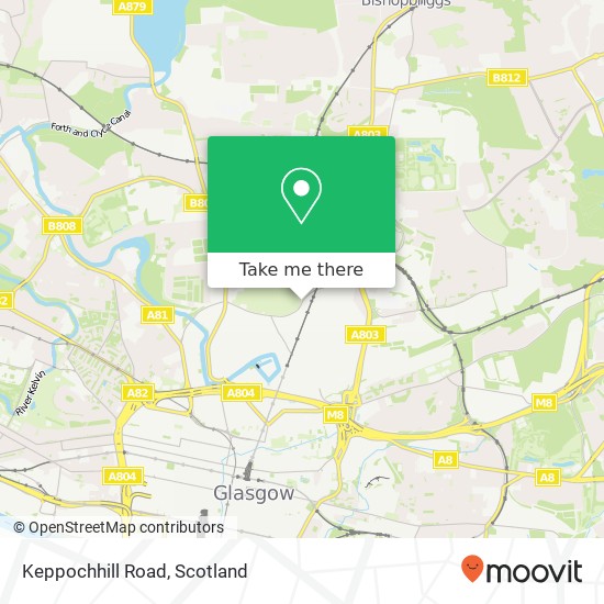 Keppochhill Road map