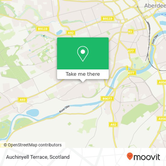 Auchinyell Terrace map