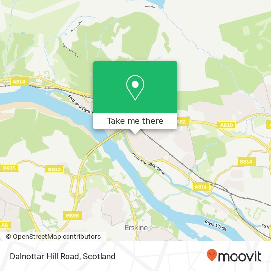 Dalnottar Hill Road map