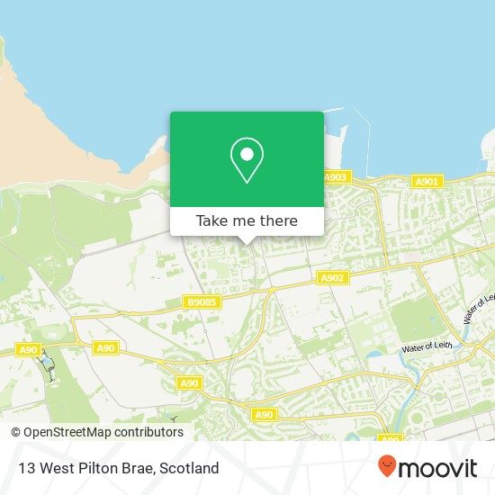 13 West Pilton Brae map