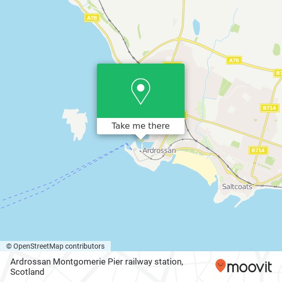 Ardrossan Montgomerie Pier railway station map
