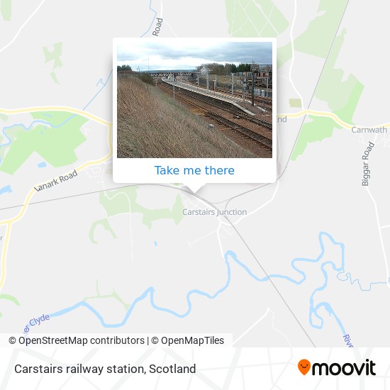 Carstairs railway station map