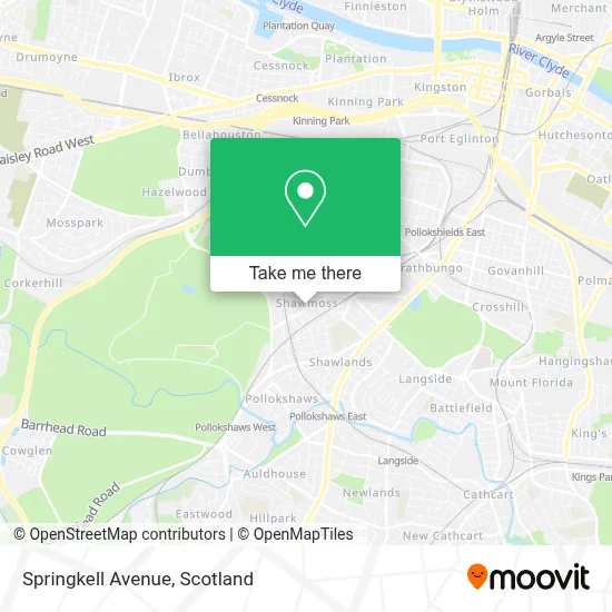 Springkell Avenue map