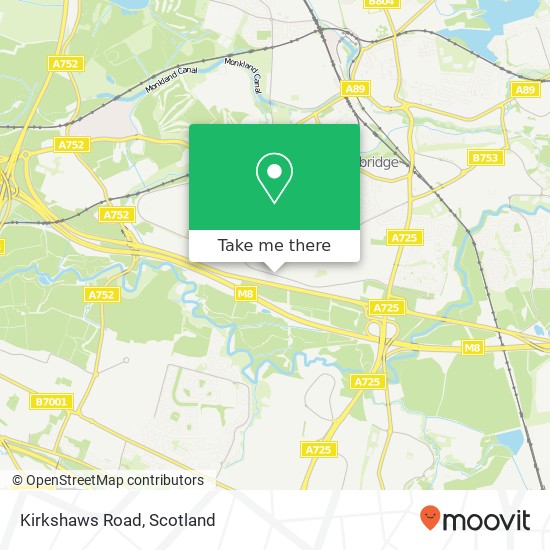 Kirkshaws Road map