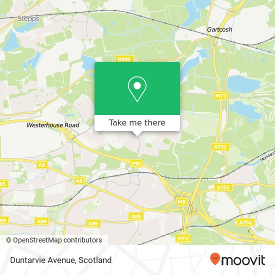 Duntarvie Avenue map