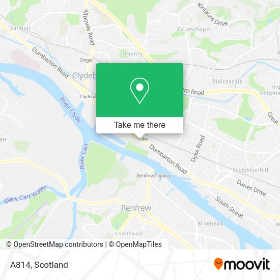 A814 map