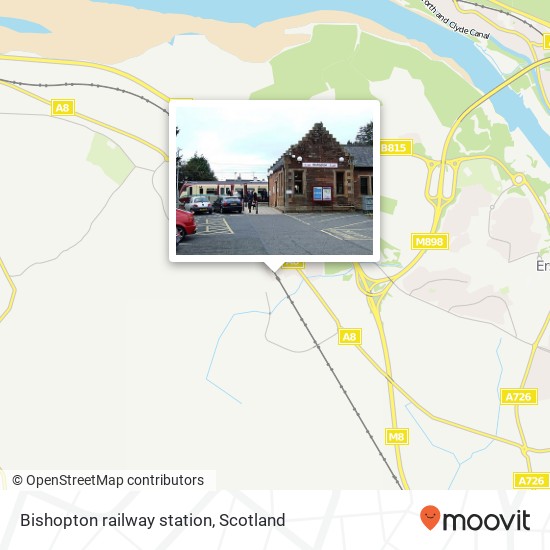 Bishopton railway station map