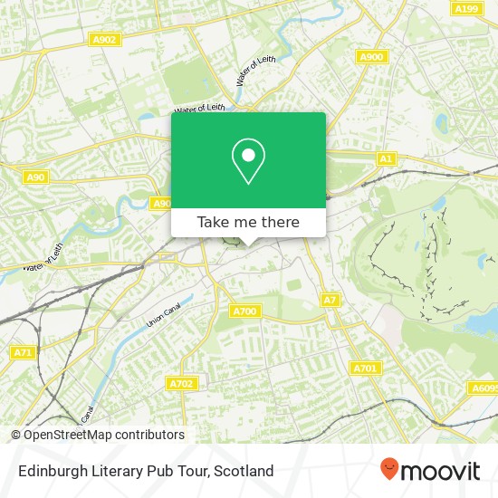 Edinburgh Literary Pub Tour map