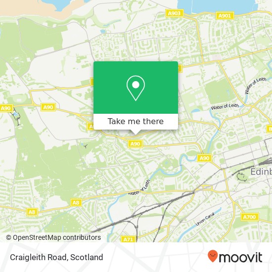 Craigleith Road map