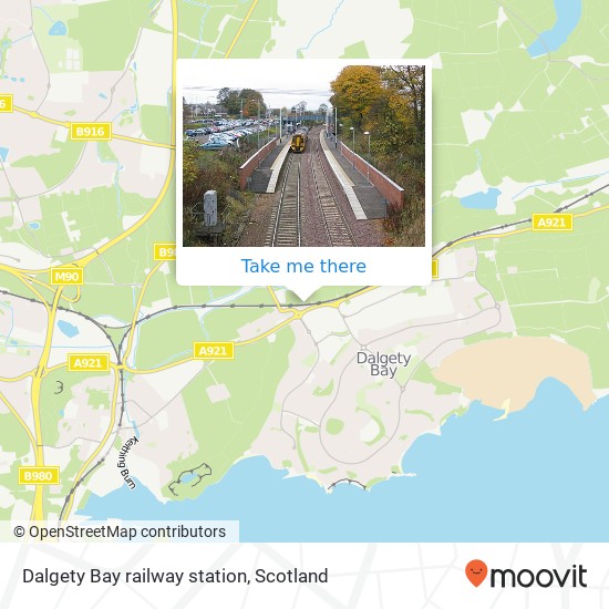 Dalgety Bay railway station map