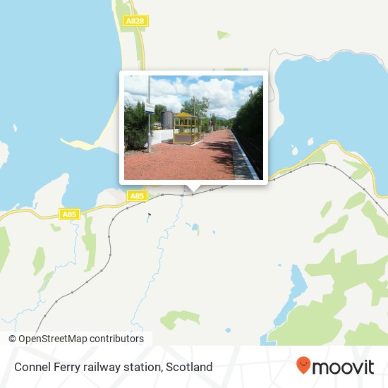 Connel Ferry railway station map