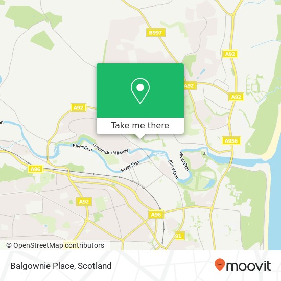 Balgownie Place map