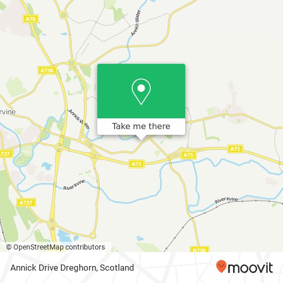 Annick Drive Dreghorn map