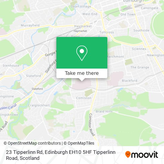 23 Tipperlinn Rd, Edinburgh EH10 5HF Tipperlinn Road map