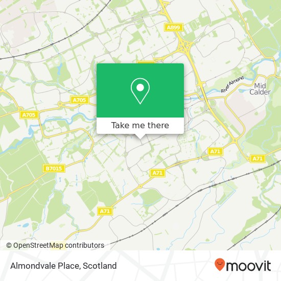 Almondvale Place map