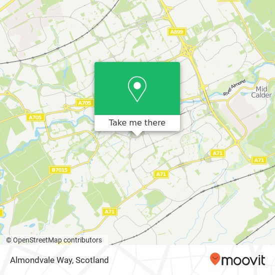 Almondvale Way map