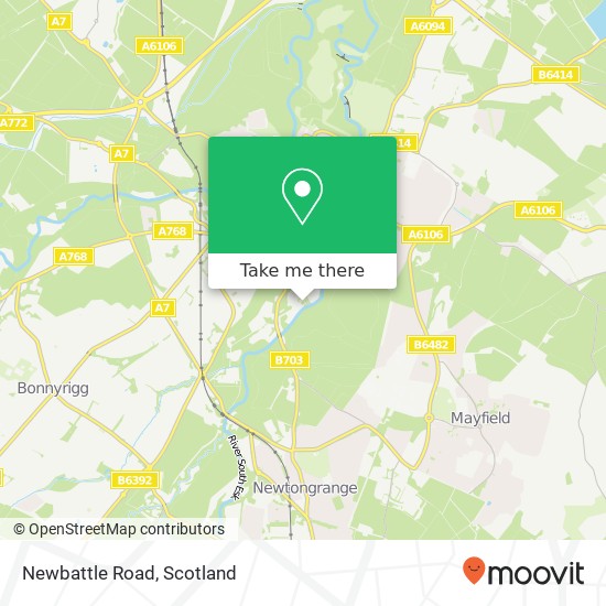 Newbattle Road map